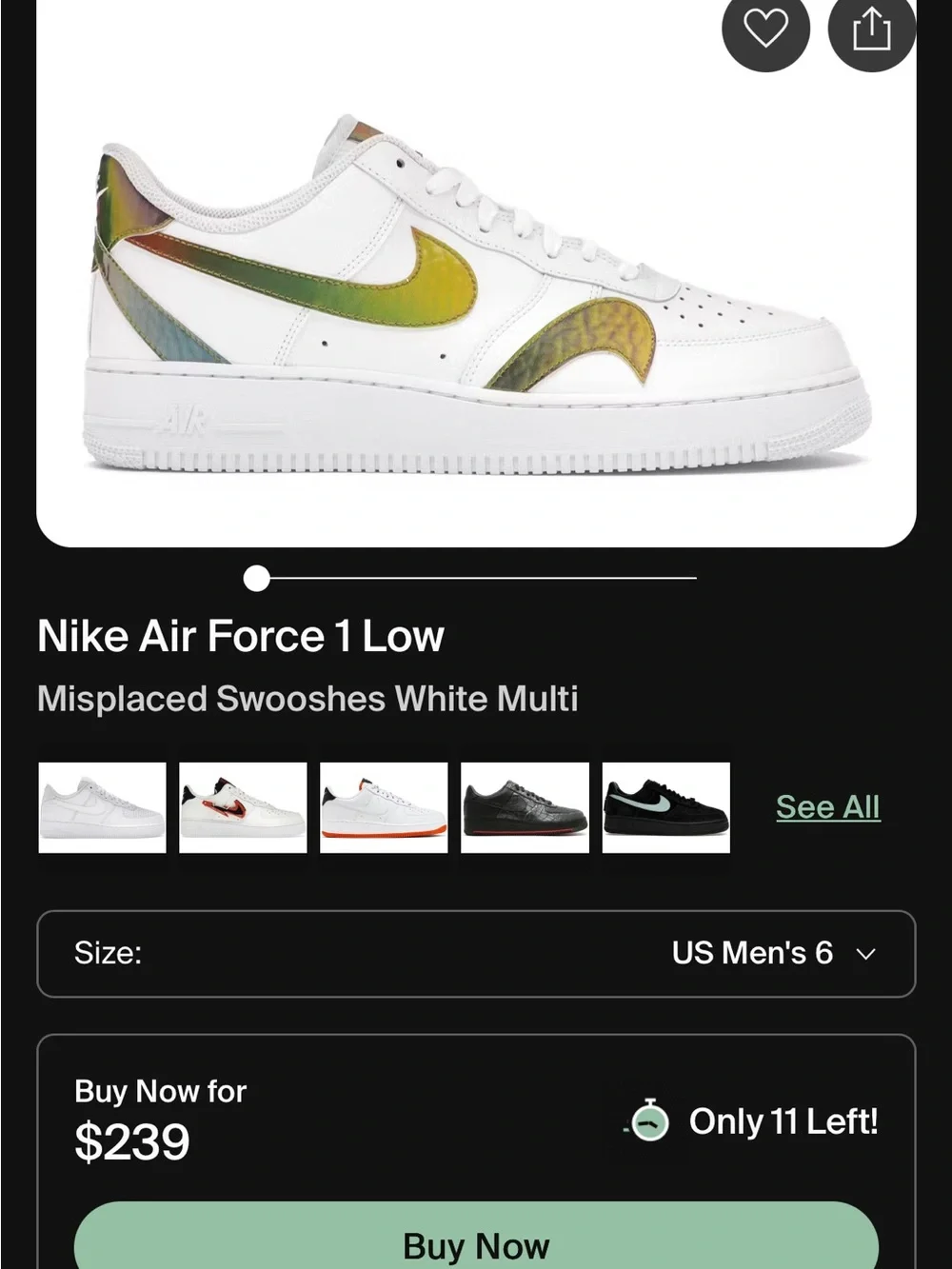 Nike Kids White Sneakers with Multicolor Swoosh Accents